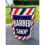 Antique Curved Porcelain Barber Shop Advertising Trade Sign Marvy