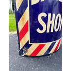 Antique Curved Porcelain Barber Shop Advertising Trade Sign Marvy