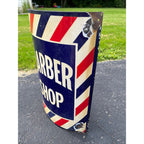 Antique Curved Porcelain Barber Shop Advertising Trade Sign Marvy