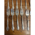 Vintage 1959 Wm Rogers IS Silver Plate Moonlight Lovelight 38pc Set