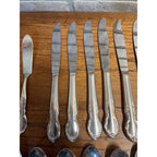 Vintage 1959 Wm Rogers IS Silver Plate Moonlight Lovelight 38pc Set
