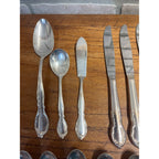 Vintage 1959 Wm Rogers IS Silver Plate Moonlight Lovelight 38pc Set
