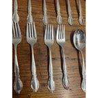 Vintage 1959 Wm Rogers IS Silver Plate Moonlight Lovelight 38pc Set