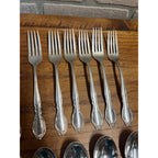 Vintage 1959 Wm Rogers IS Silver Plate Moonlight Lovelight 38pc Set