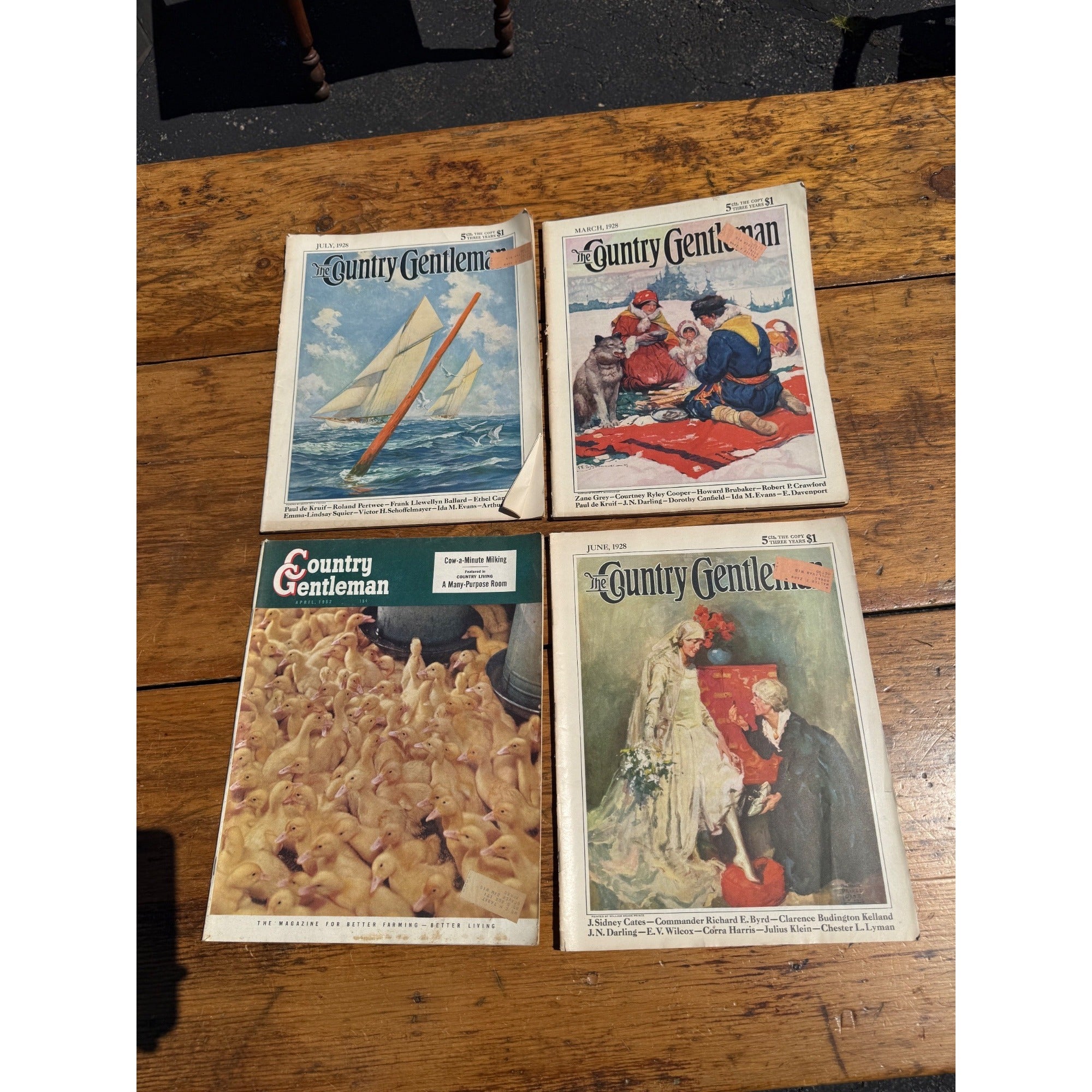 Vintage Country Gentleman Magazine Lot of 4 1920s 1950s Farm Paper Ephemera