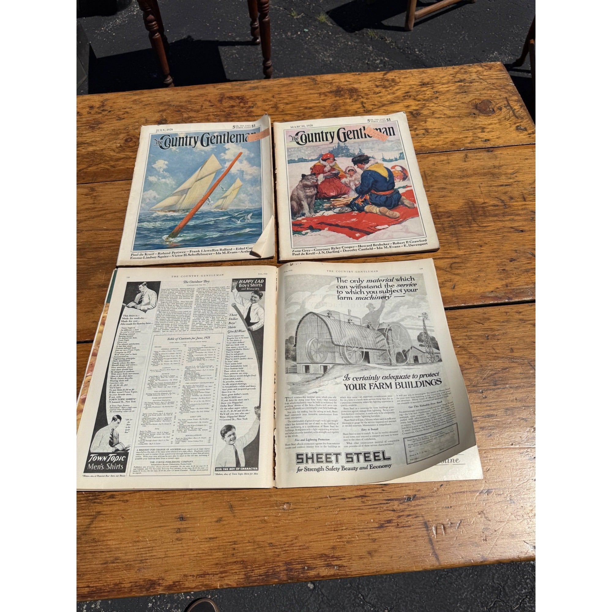 Vintage Country Gentleman Magazine Lot of 4 1920s 1950s Farm Paper Ephemera