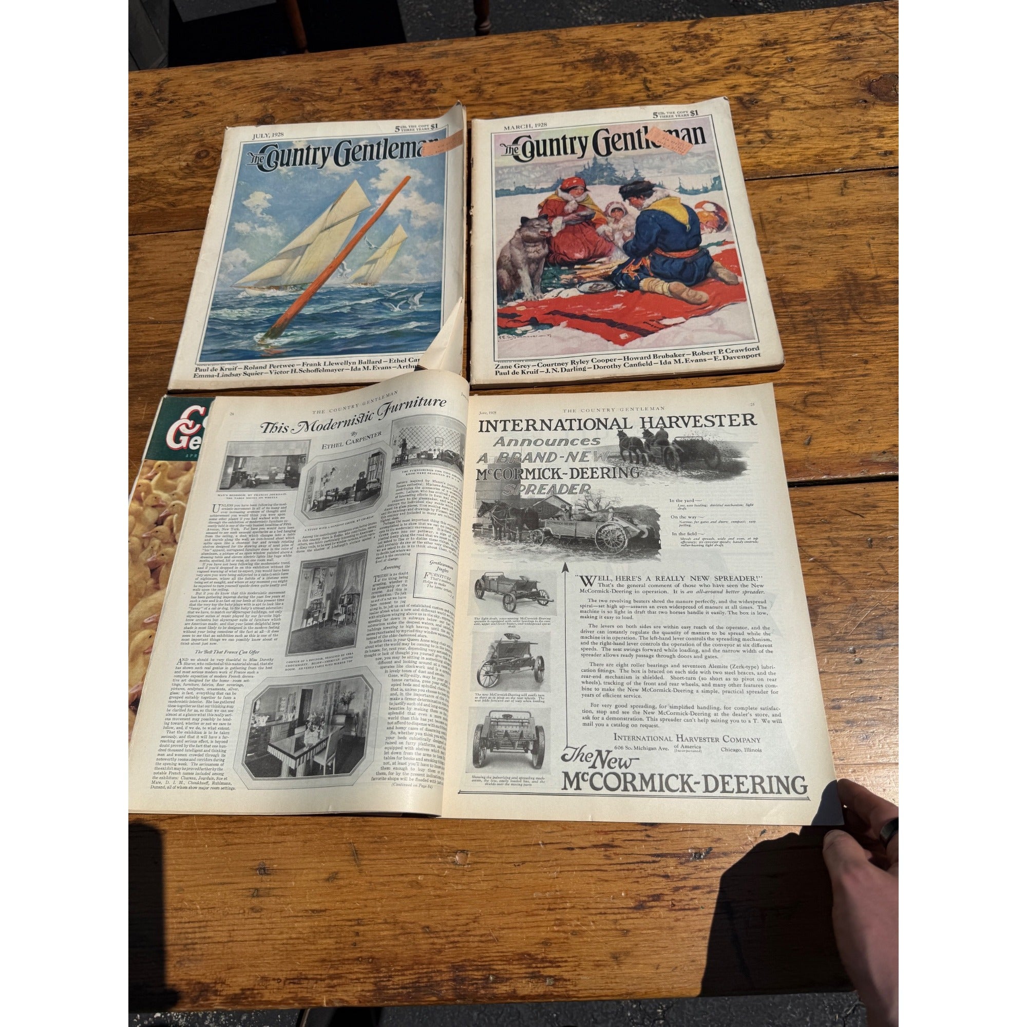 Vintage Country Gentleman Magazine Lot of 4 1920s 1950s Farm Paper Ephemera