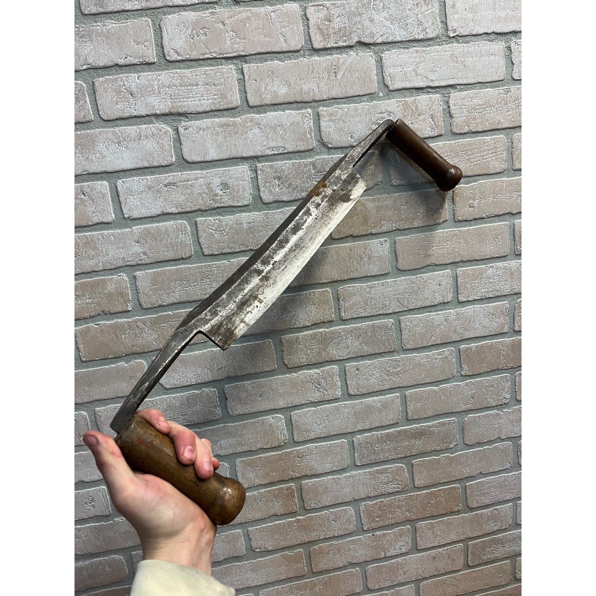 Antique Vintage DR Barton LARGE Shipwrights Draw Knife Woodworking Tool 23"