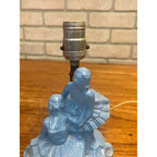 Vintage 1930s LE Smith Blue Glass Ballet Dancers Ladies Boudoir Lamp Parts/Repair