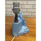 Vintage 1930s LE Smith Blue Glass Ballet Dancers Ladies Boudoir Lamp Parts/Repair