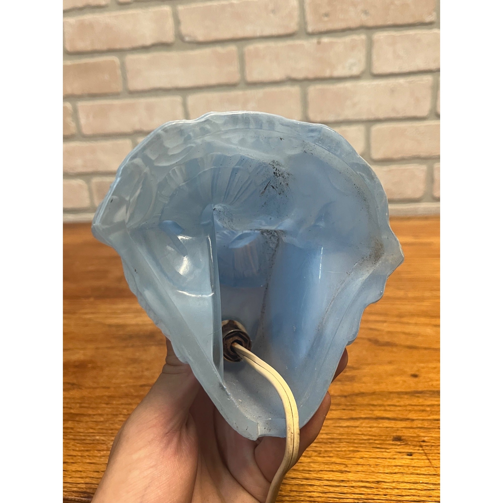 Vintage 1930s LE Smith Blue Glass Ballet Dancers Ladies Boudoir Lamp Parts/Repair