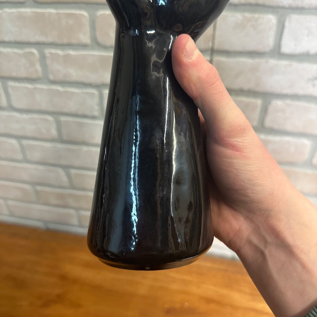 I LOVE YOU VINTAGE Hand Pottery Vase/Planter Figurine Black ASL C1986 JG USA