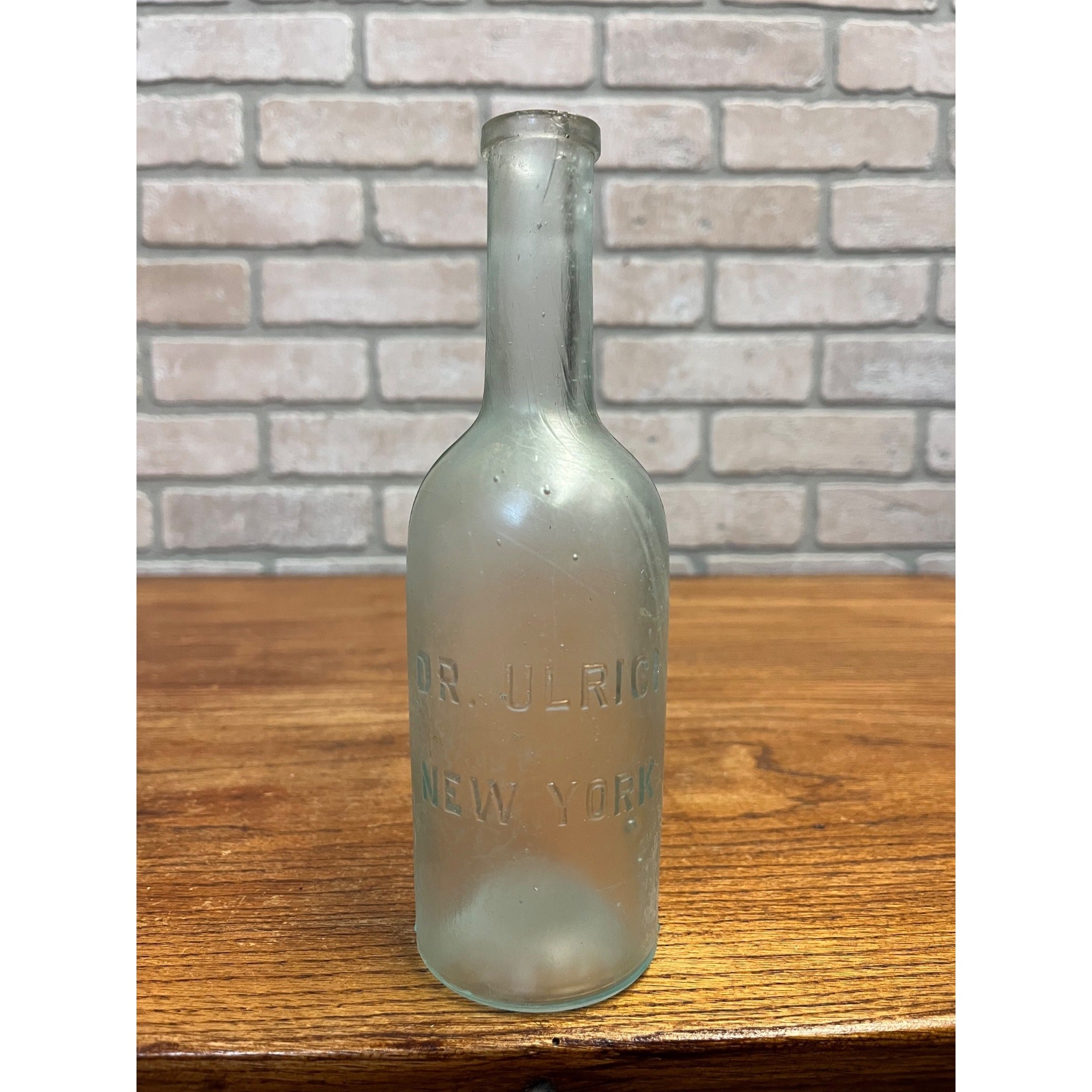 Vintage 1890s DR ULRICI Aqua Drug Druggist Medicine Bottle NEW YORK Early 1900s