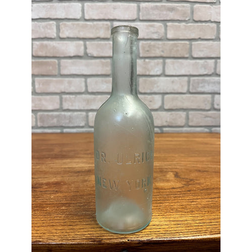 Vintage 1890s DR ULRICI Aqua Drug Druggist Medicine Bottle NEW YORK Early 1900s