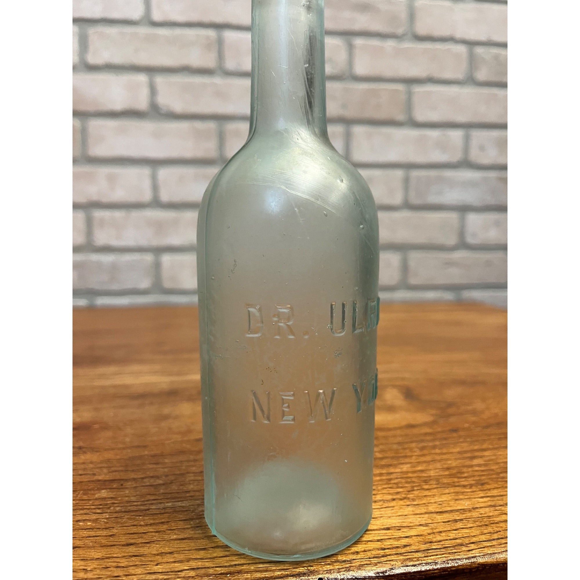 Vintage 1890s DR ULRICI Aqua Drug Druggist Medicine Bottle NEW YORK Early 1900s