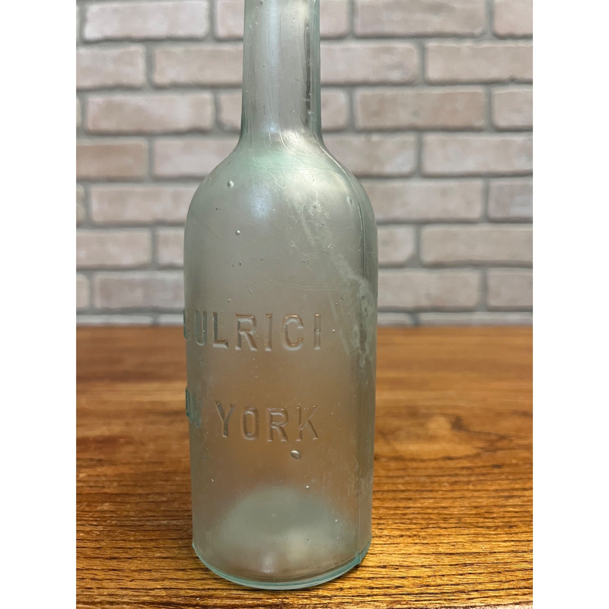 Vintage 1890s DR ULRICI Aqua Drug Druggist Medicine Bottle NEW YORK Early 1900s