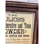 Vintage Zulich's Blood, Alterative & Tonic Powder Horses Cattle Swine Store Sign