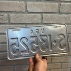 Vintage US Military Forces Overseas License Plate 1962-1965 Germany Red and White
