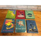 Lot 6 Children's Books 50s Hardcover Alice & Jerry Books Wonder-Story Homeschool