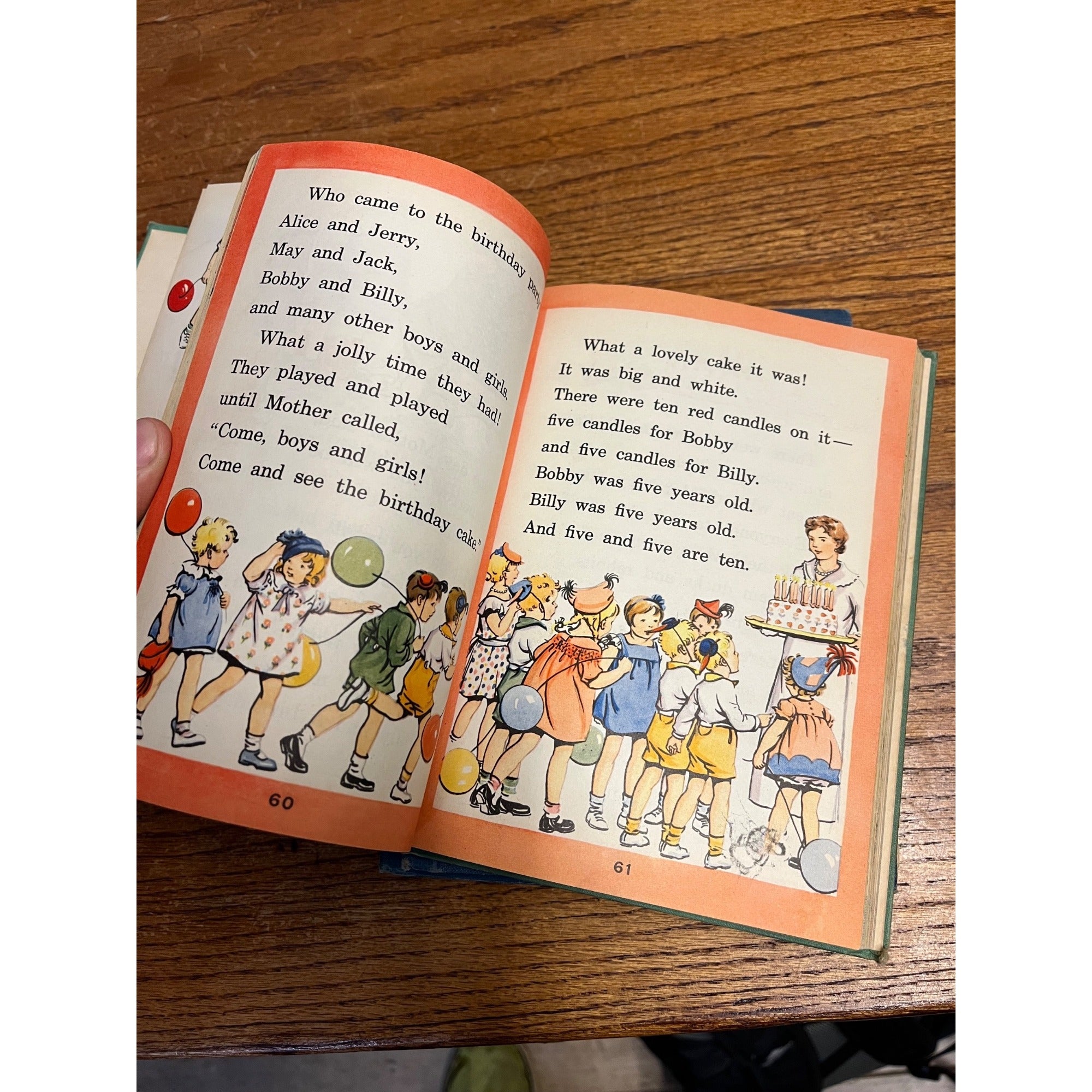 Lot 6 Children's Books 50s Hardcover Alice & Jerry Books Wonder-Story Homeschool