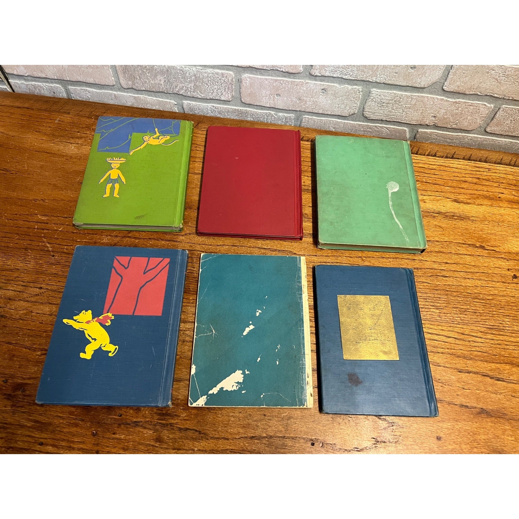 Lot 6 Children's Books 50s Hardcover Alice & Jerry Books Wonder-Story Homeschool