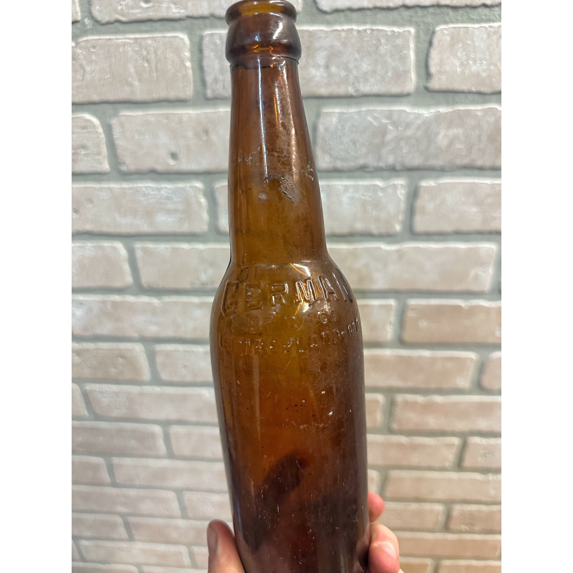 Vintage German Brewing Co. Beer Bottle Amber Brown 12oz Cumberland MD