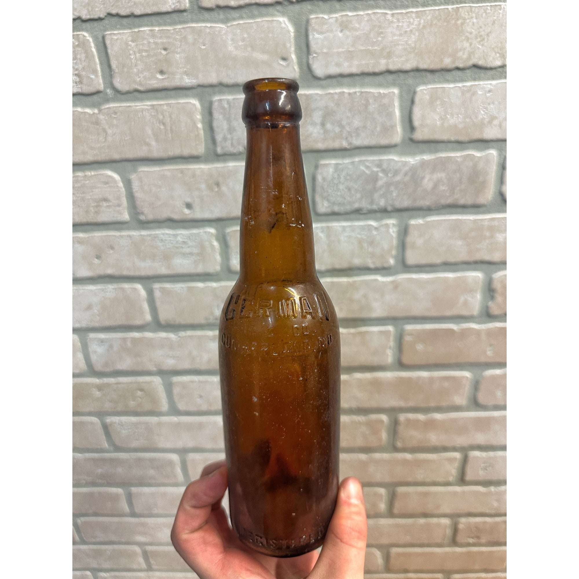 Vintage German Brewing Co. Beer Bottle Amber Brown 12oz Cumberland MD