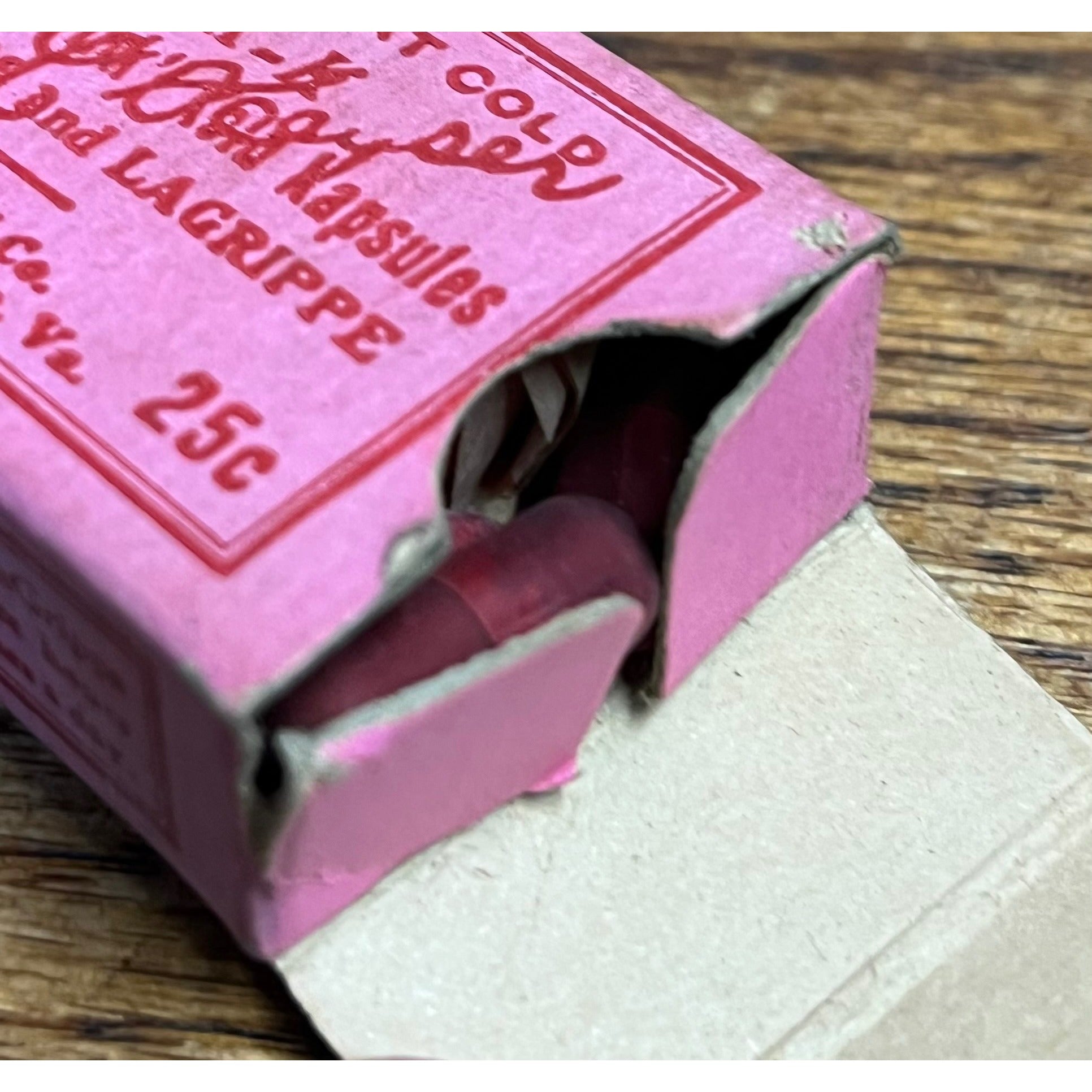 RARE Vintage 1900s Keyser's Kold Kapsules K-K-K Medicine Remedy Box NOS FULL