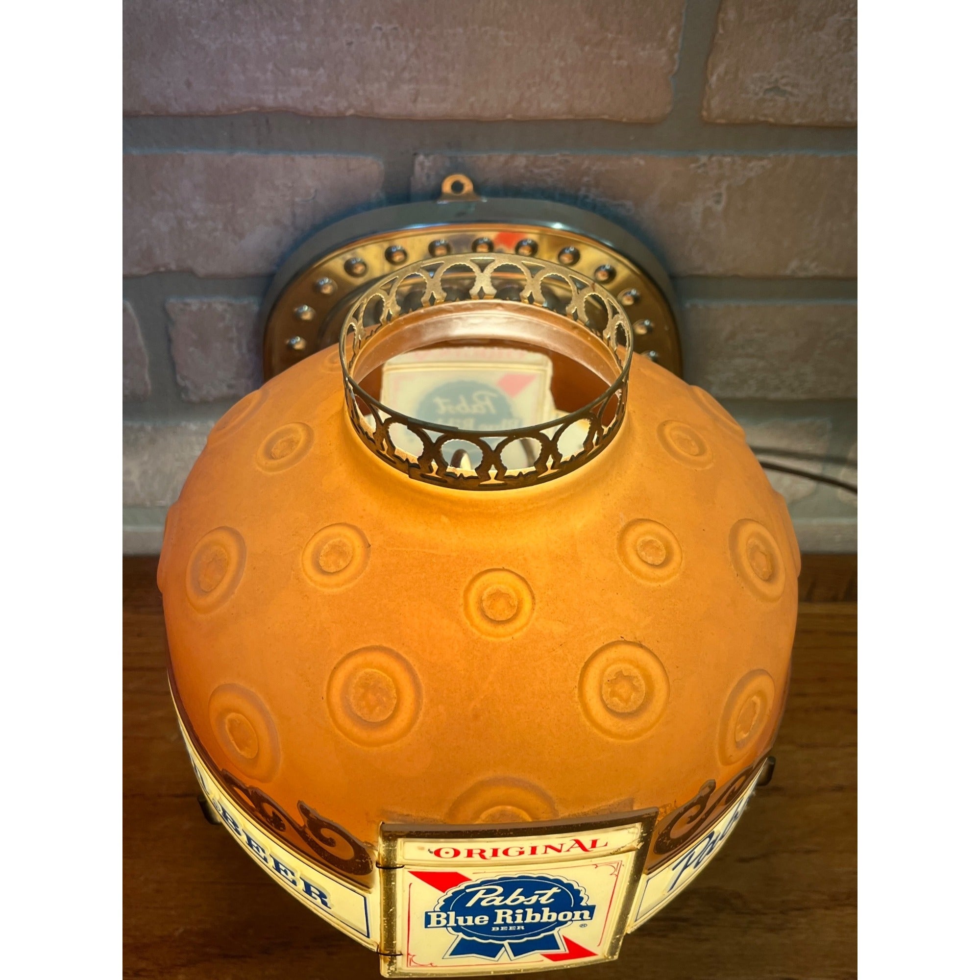 Vintage Pabst Blue Ribbon Beer Motion Heat Lamp Wall Sconce Rotating