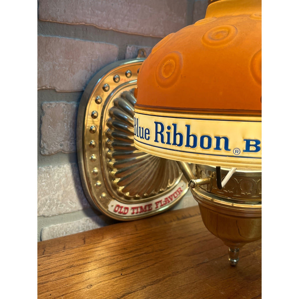 Vintage Pabst Blue Ribbon Beer Motion Heat Lamp Wall Sconce Rotating