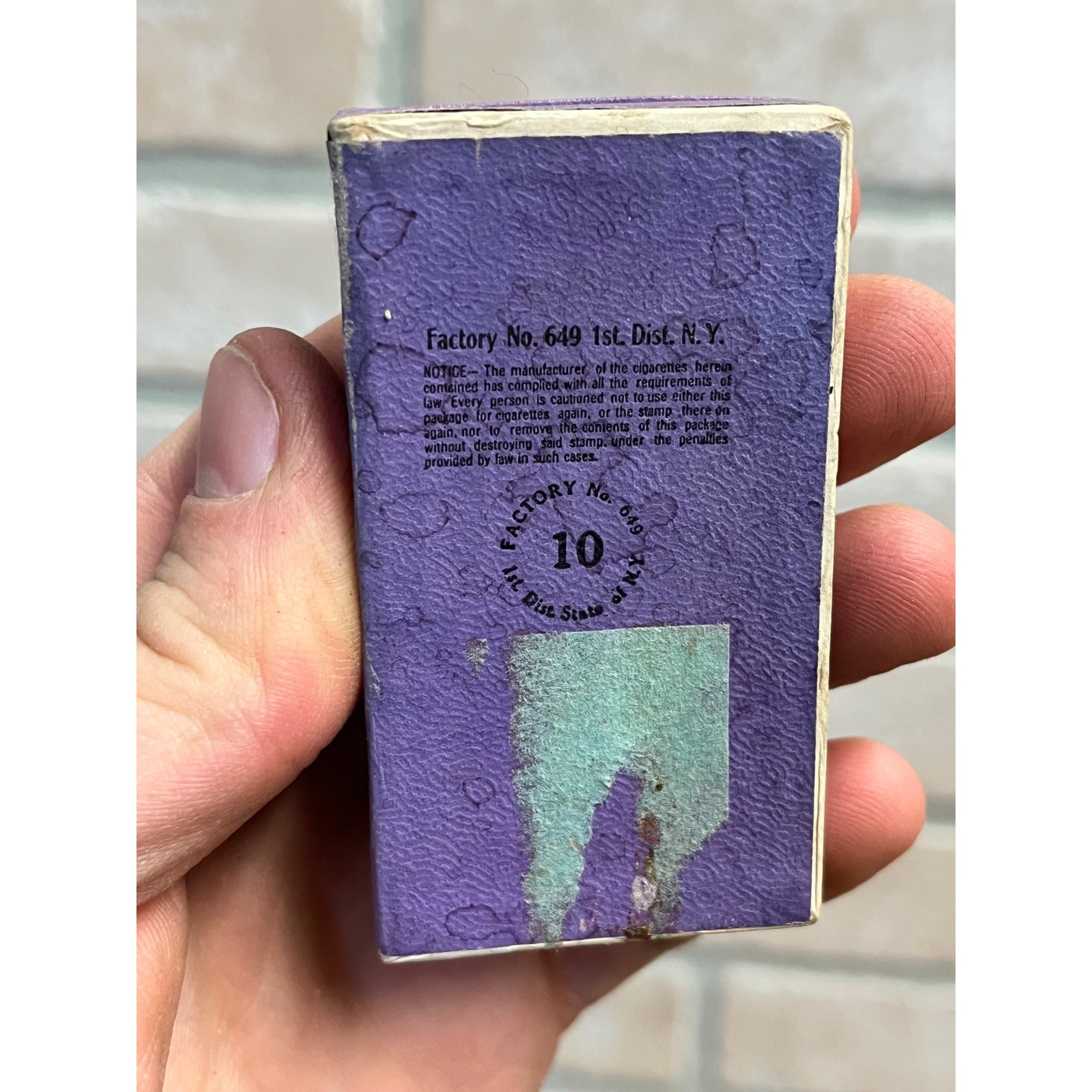 Vintage 1910s Milo Violets Ladies Womens Cigarette Box Case Empty New York