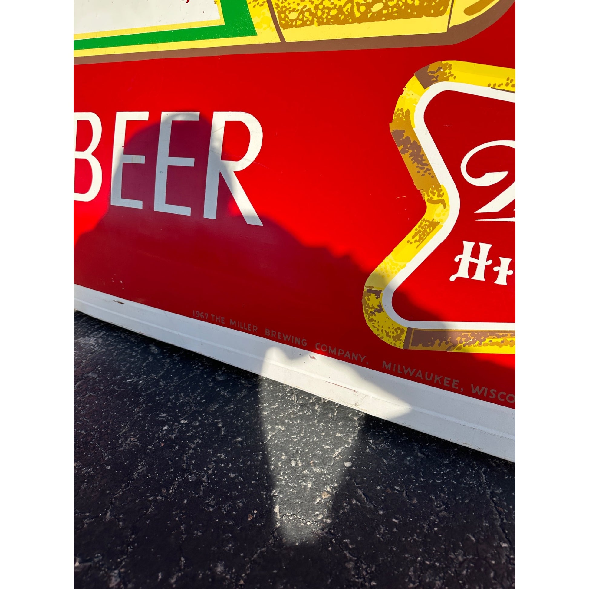 Vintage HUGE Miller High Life Beer 14ft Advertising Sign