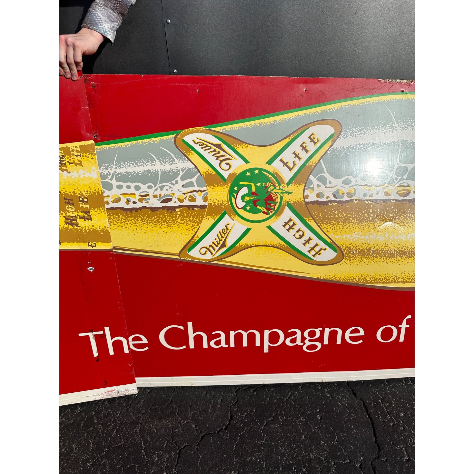 Vintage HUGE Miller High Life Beer 14ft Advertising Sign