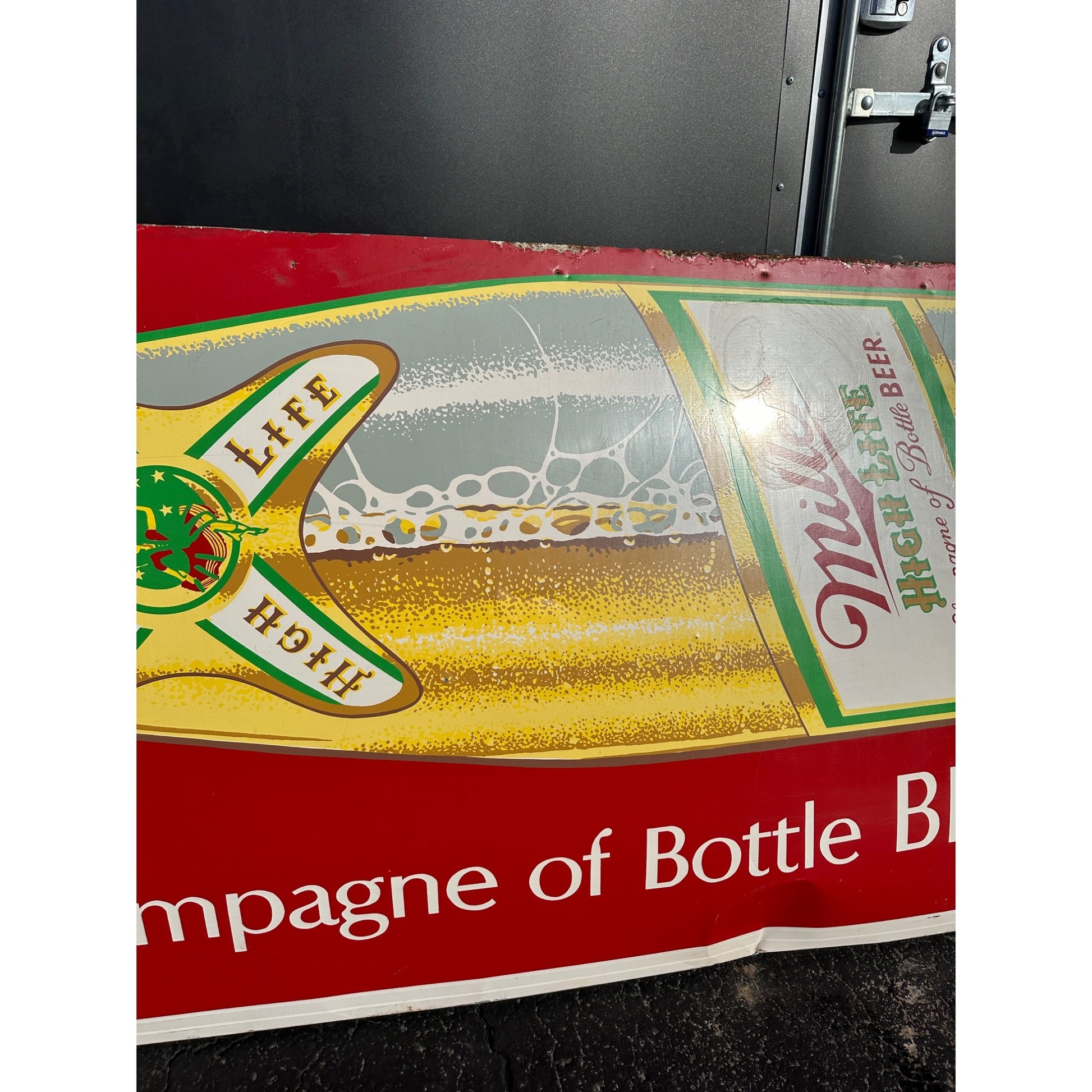 Vintage HUGE Miller High Life Beer 14ft Advertising Sign