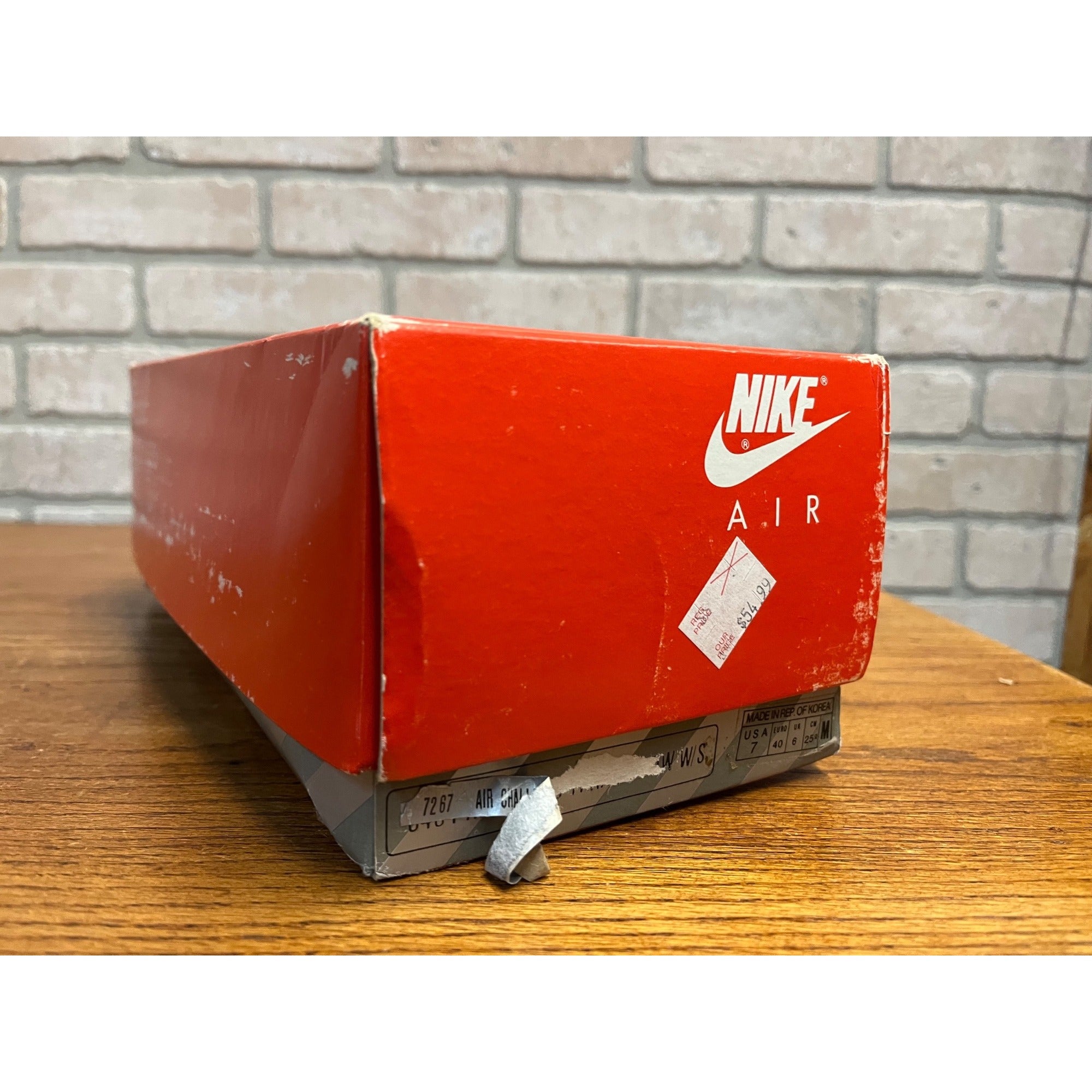 Vintage Nike Air Tech Challenge Agassi EMPTY BOX ONLY Size Mens 7