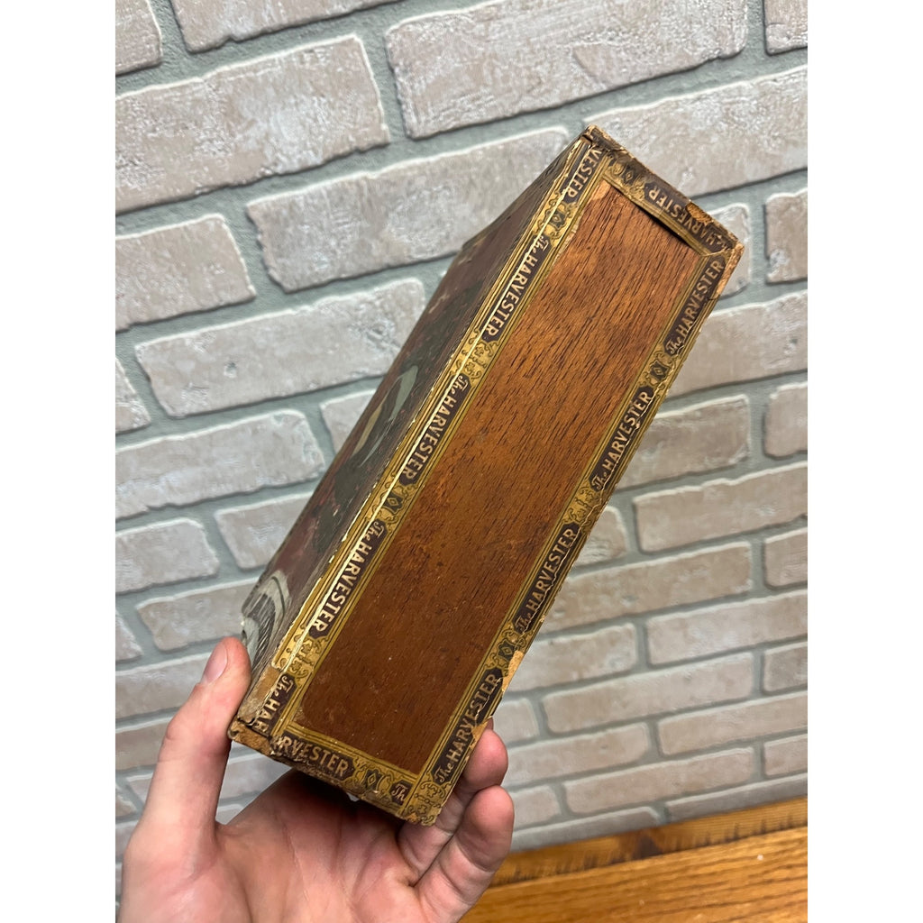 Vintage The Harvester Cigars Advertising Box Empty Milwaukee Wisconsin Uihlein