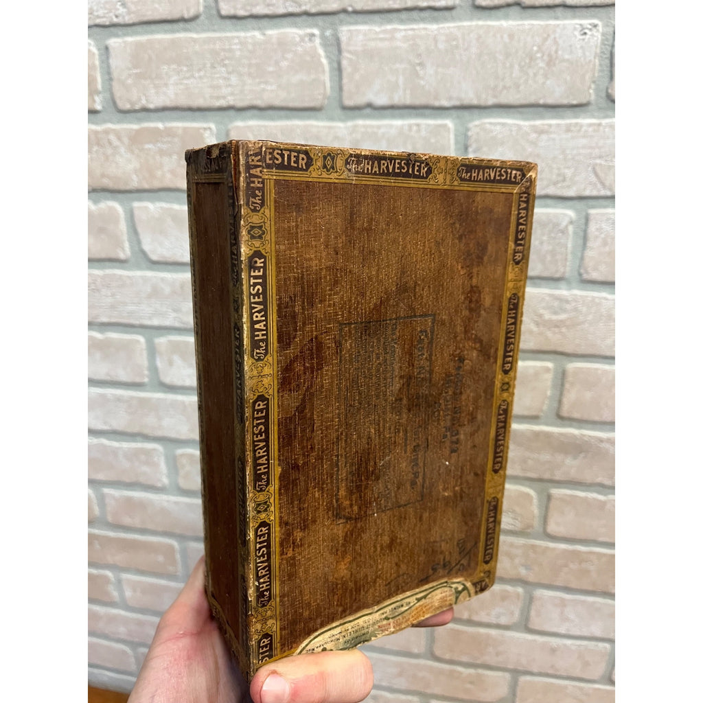 Vintage The Harvester Cigars Advertising Box Empty Milwaukee Wisconsin Uihlein