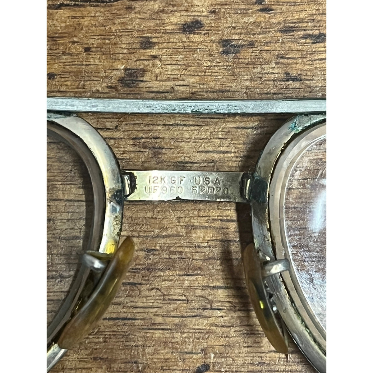 Vintage UNIVIS Eyeglasses Frames 52[]20 12K Gold-Filled 534 Aviator