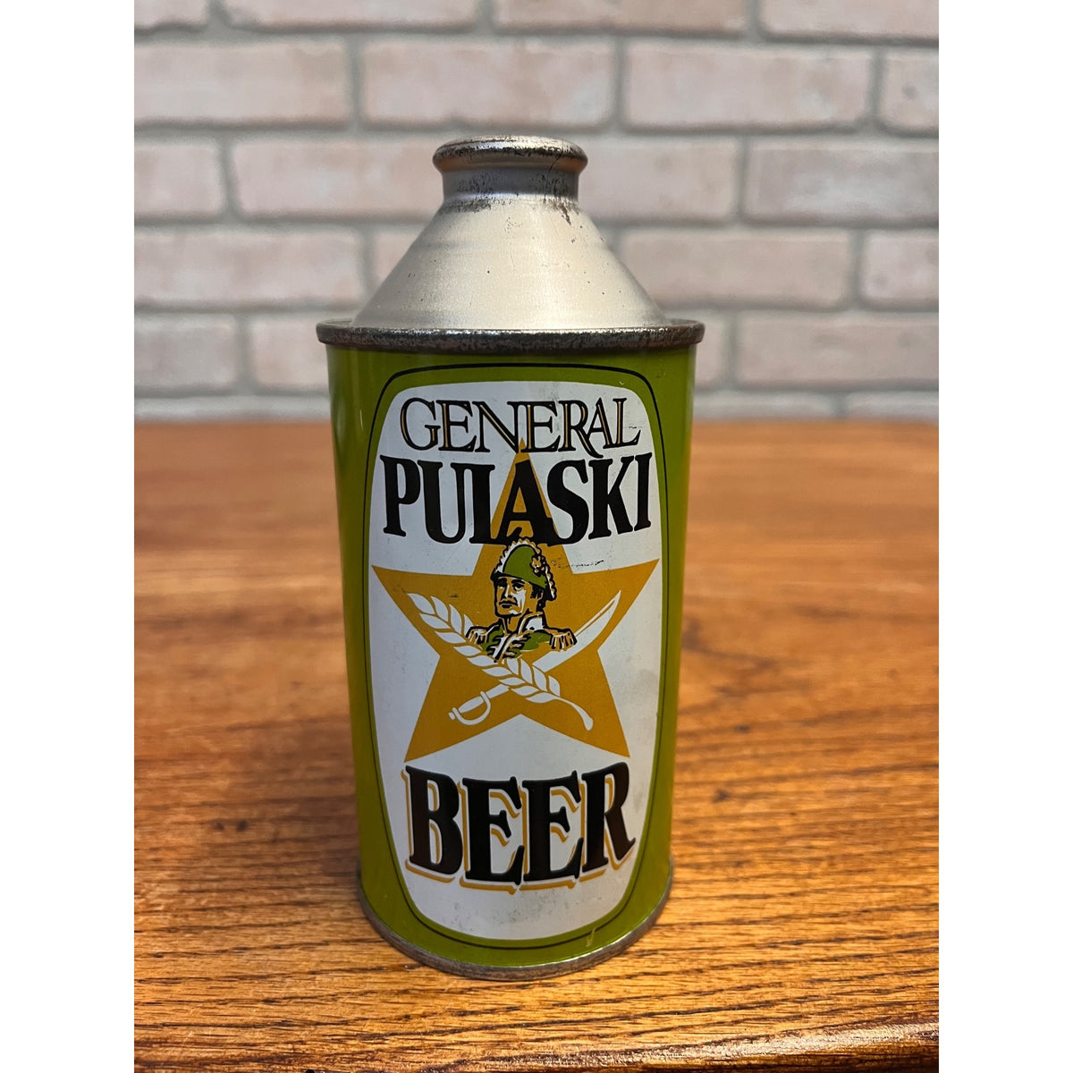 Pulaski Brewing Company General Pulaski Beer Cone Top Can Collectible 1970s