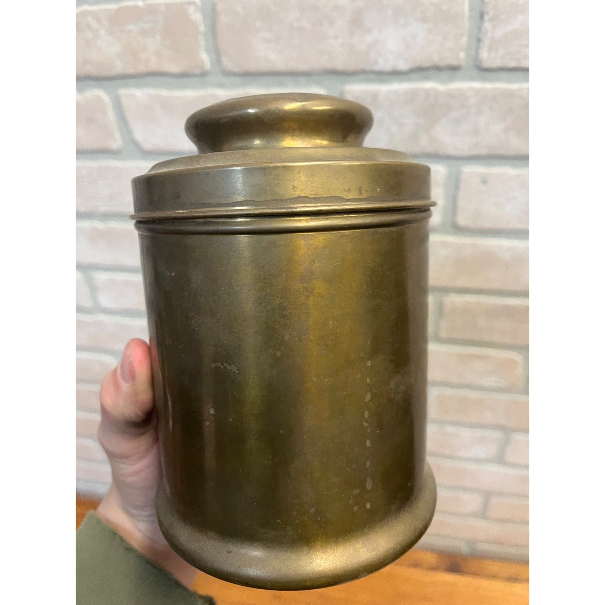 Vintage La Palina Senators Brass Cigar Humidor - Original Cedar Liner