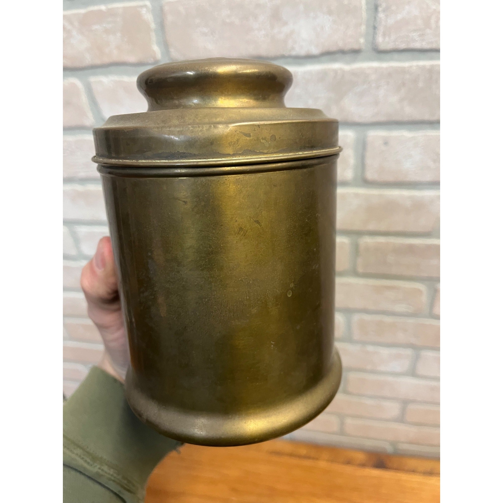 Vintage La Palina Senators Brass Cigar Humidor - Original Cedar Liner
