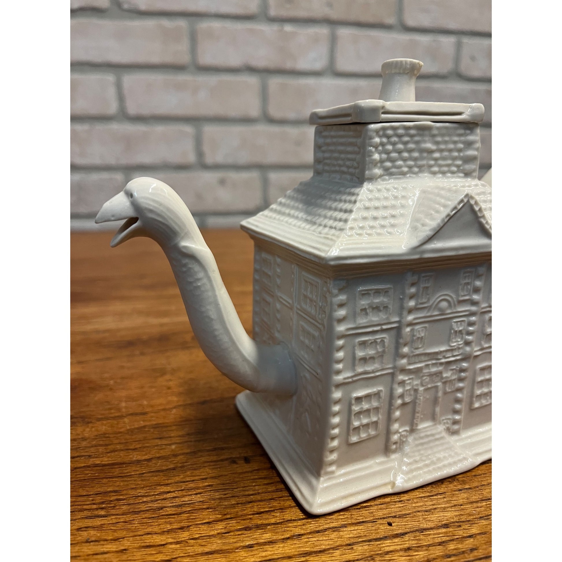 Vintage Staffordshire MMA Reproduction House Teapot English Figural