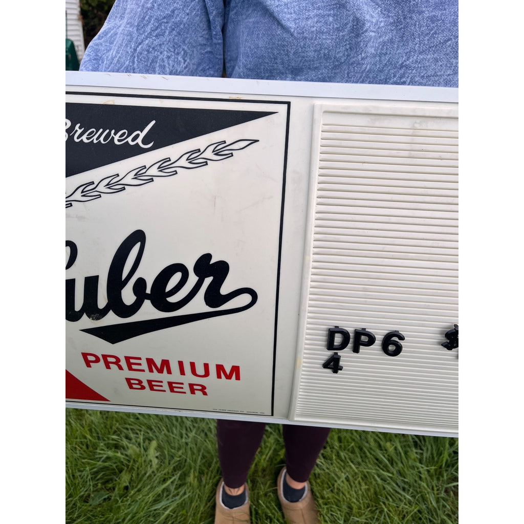 RARE Vintage Huber Premium Beer Lighted Menu Board Sign Bar Monroe WI Wis