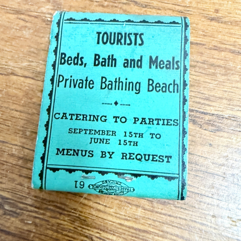 Vintage Green Top Cottage Cudahy Wisconsin FULL Advertising Matchbook Matches