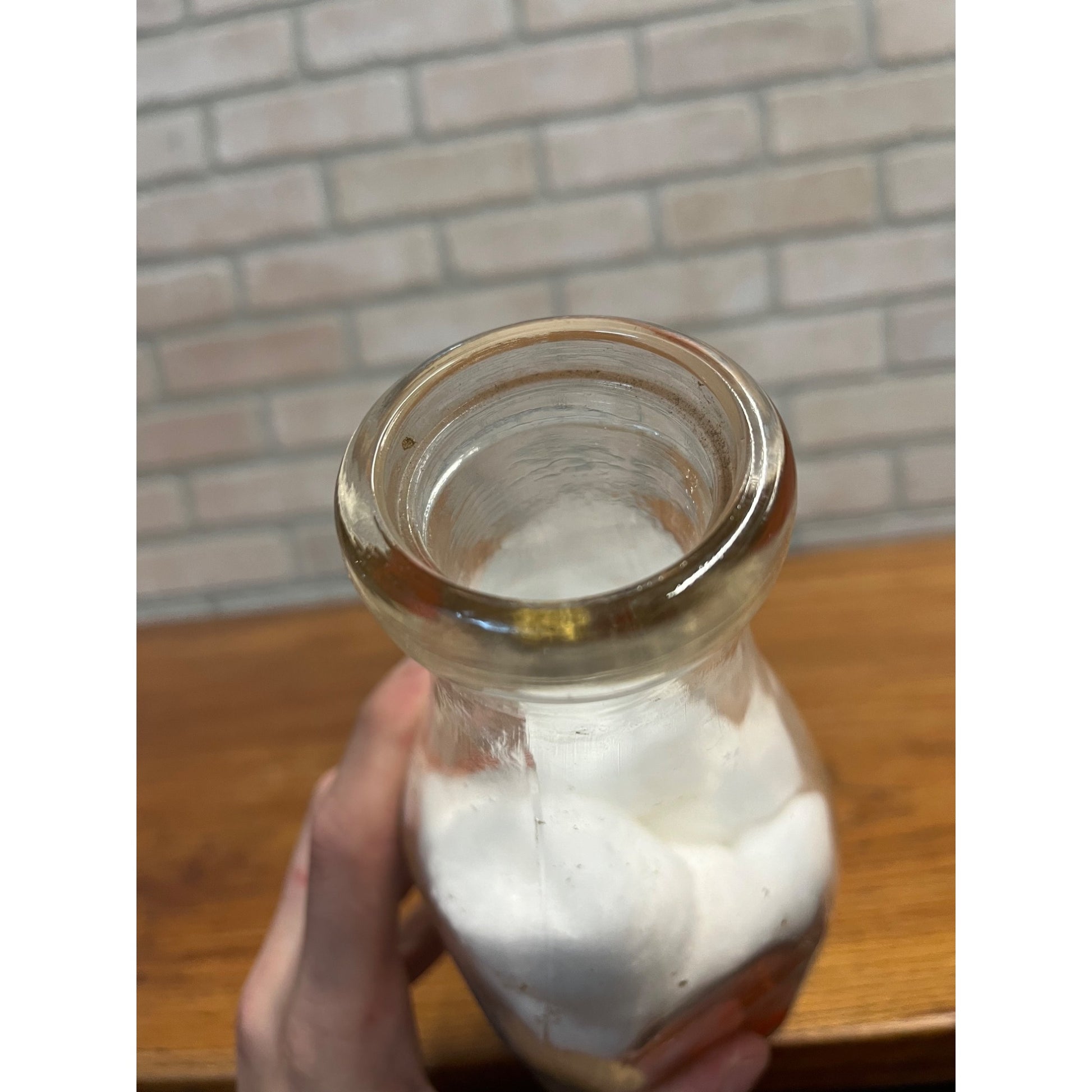 Vintage Decorah Dairy West Bend Wisconsin TSPQ Milk Bottle Quart WI Wis