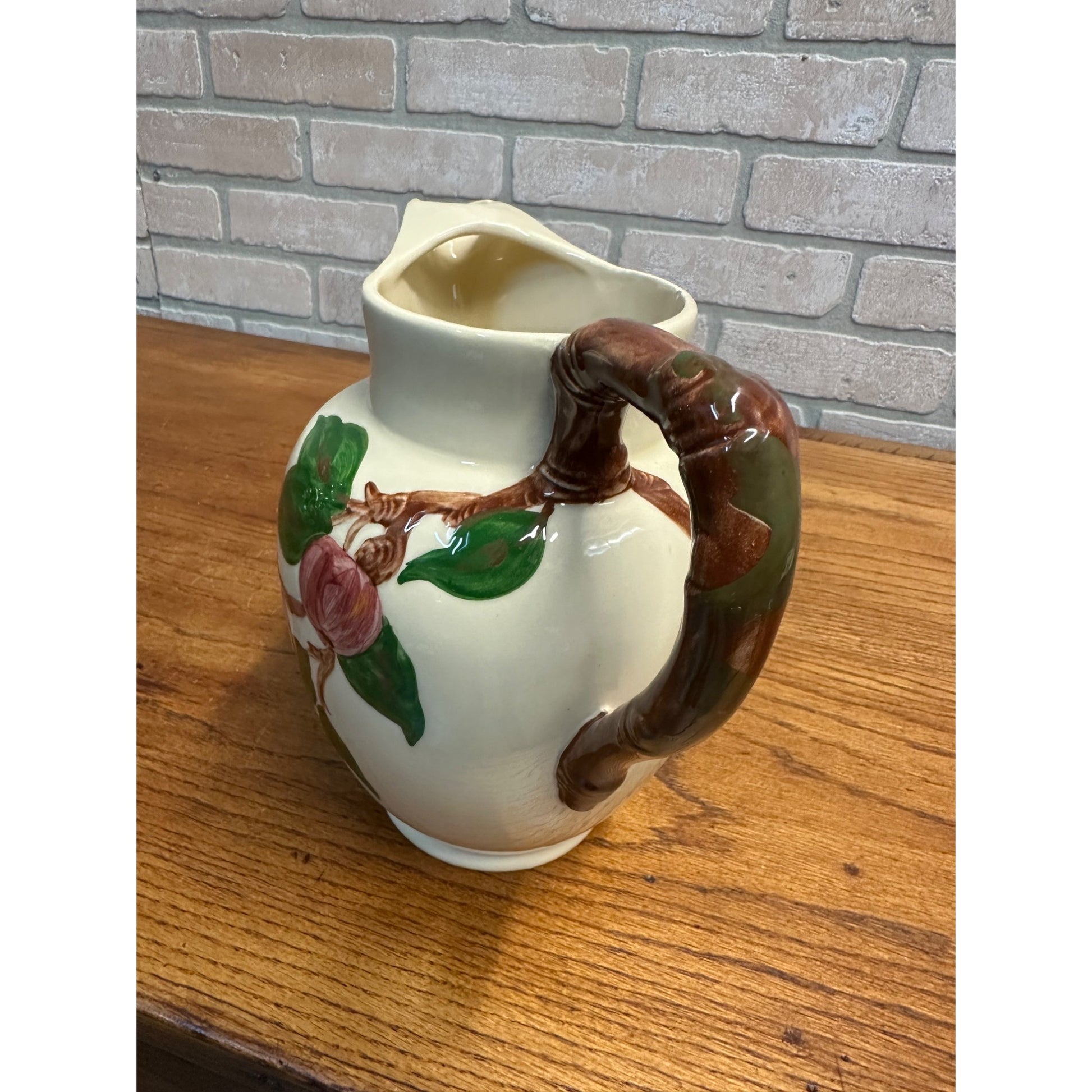Vintage Franciscan Apple Ware 64 oz Water Pitcher With Ice Lip - USA