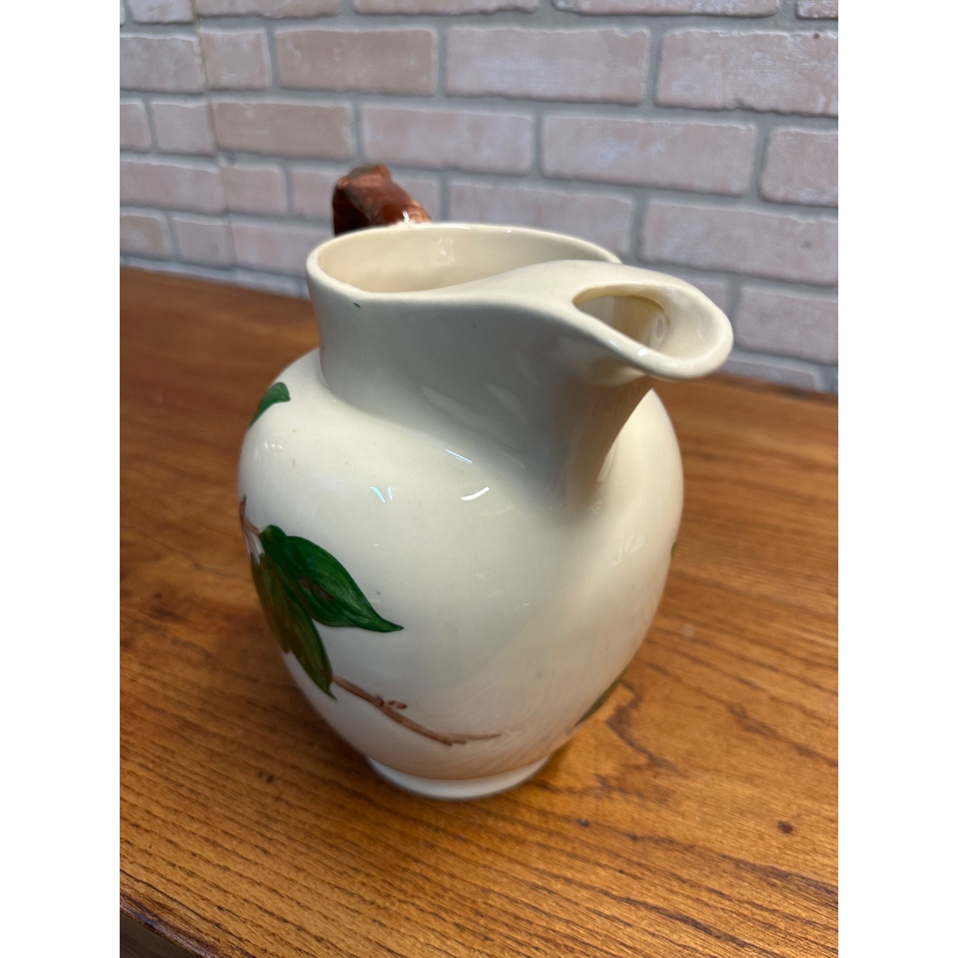 Vintage Franciscan Apple Ware 64 oz Water Pitcher With Ice Lip - USA