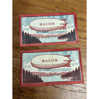 RARE Vintage c1930s Macon, Georgia Blimp Balloon Toy w/ Paper Envelopes