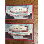 RARE Vintage c1930s Macon, Georgia Blimp Balloon Toy w/ Paper Envelopes