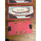 RARE Vintage c1930s Macon, Georgia Blimp Balloon Toy w/ Paper Envelopes